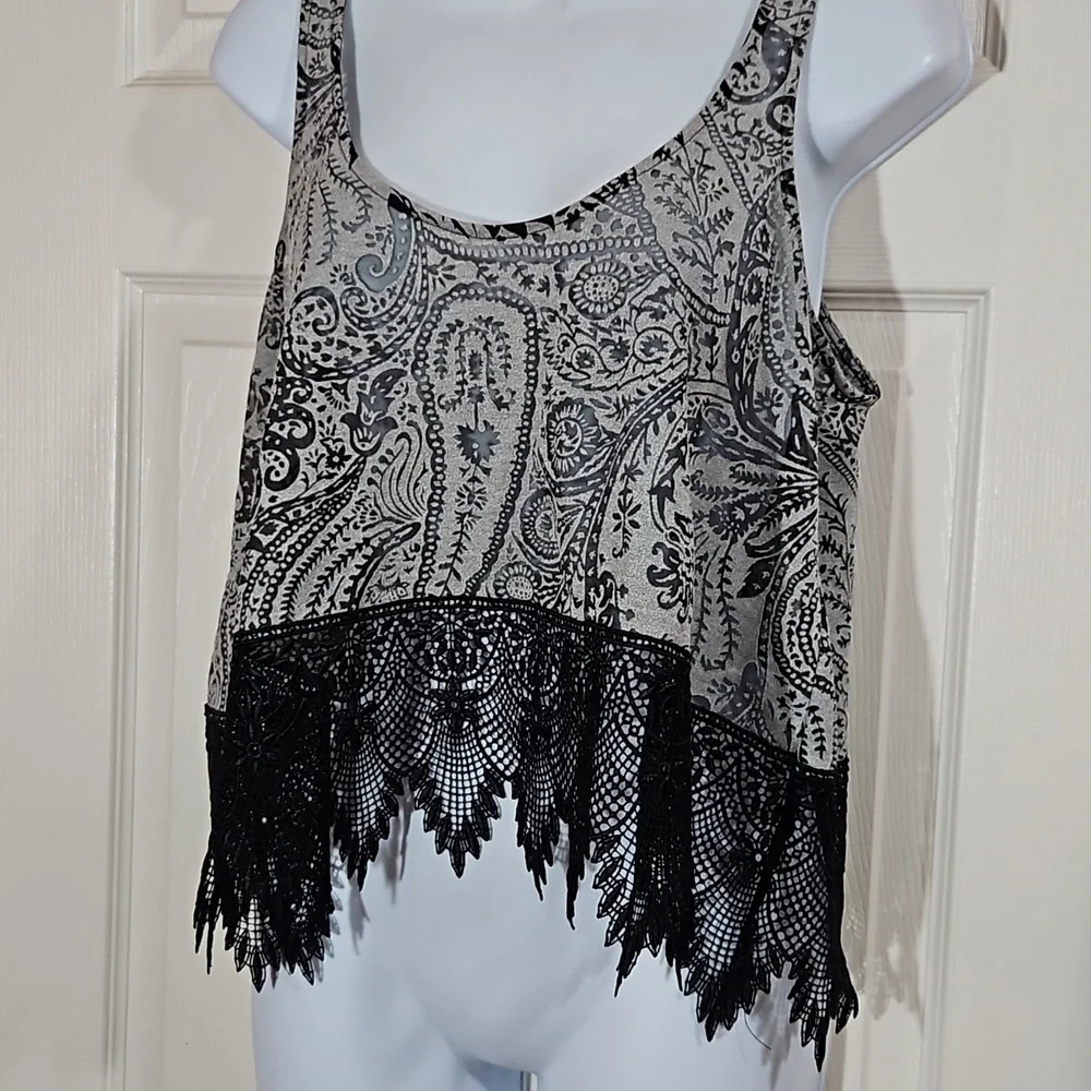 Free People see through lace Boho Cami - Picture 2 of 7